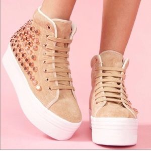 Jeffery Campbell Platform Hightop Studded Sneakers